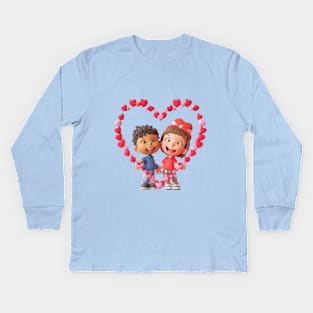 Love is between us Kids Long Sleeve T-Shirt